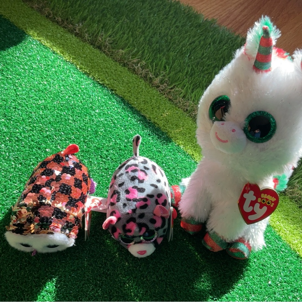 Ty Plush Unicorn and Sequin Animal Trio